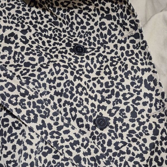 Revolve Superdown Double Breasted Trench Coat XXS Animal Print Belted Jacket - Picture 9 of 9